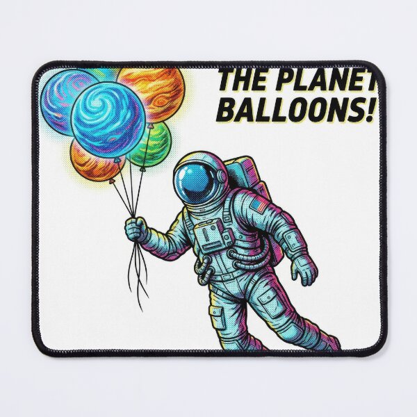 Item preview, Astro Adventures Floating Astronaut Planet Balloons Art designed and sold by Rahat3344.