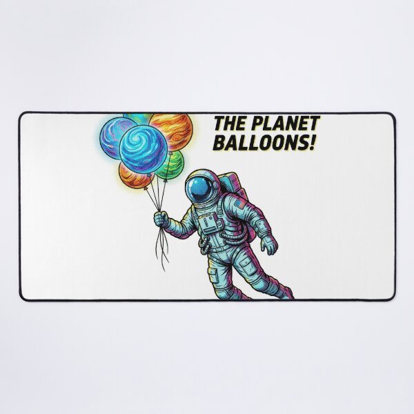 Item preview, Astro Adventures Floating Astronaut Planet Balloons Art designed and sold by Rahat3344.