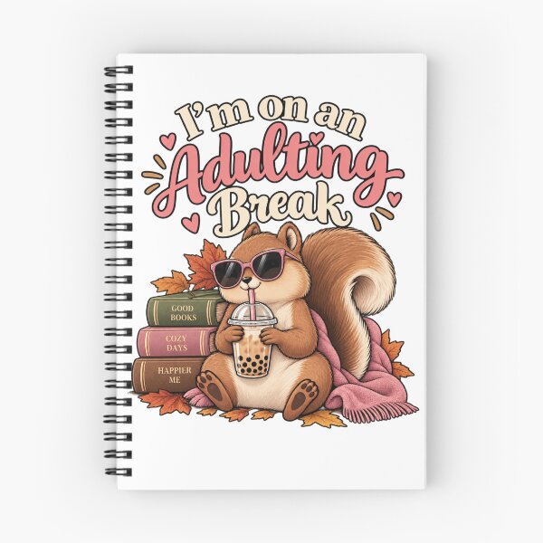 Item preview, I'm on an Adulting Break | Funny Woodland Animal Boba Lover Design designed and sold by HOUSE OF VMH.