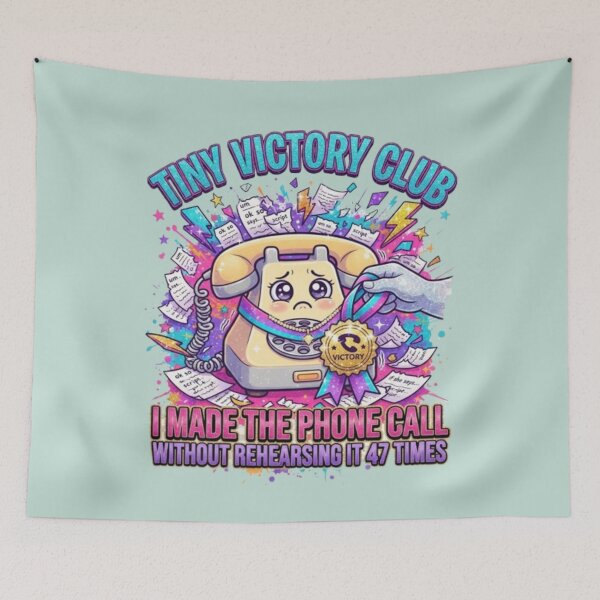 Item preview, Phone Call Survivor – Tiny Victory Club designed and sold by QuirkandJoyCo.