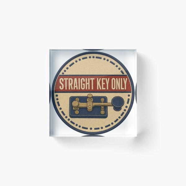 Item preview, Straight Key Only Morse Key Telegraph Patch designed and sold by BoosterShop.