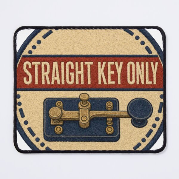 Item preview, Straight Key Only Morse Key Telegraph Patch designed and sold by BoosterShop.