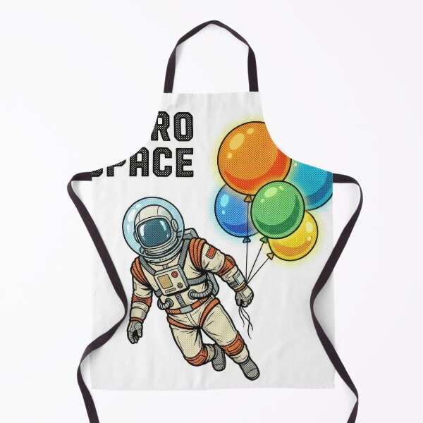Item preview, Retro Space Astronaut Holding Colorful Balloons Art designed and sold by Rahat3344.
