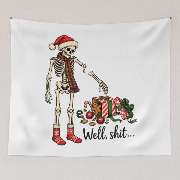 Item preview, Funny Skeleton Broken Arm Christmas Present Creepmas Spooky Holiday Graphic designed and sold by DYAFLK.