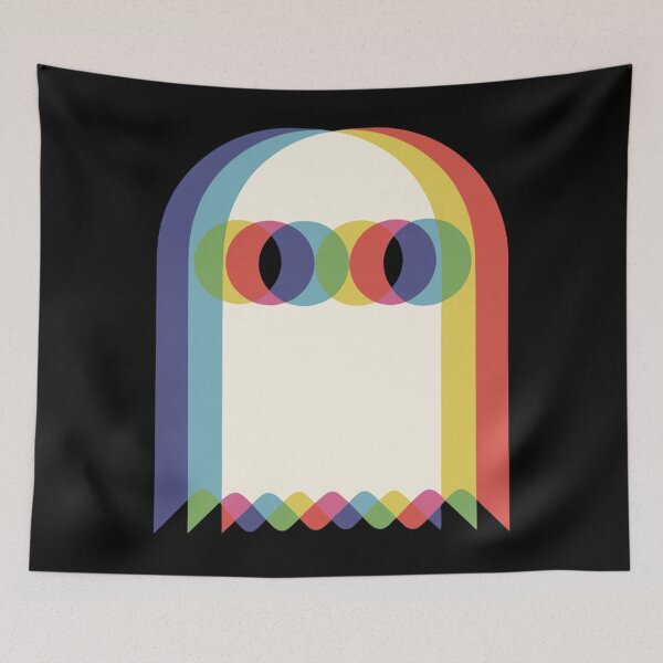 Item preview, Vaporwave Psychedelic Ghost Retro Halloween Techno EDM designed and sold by AmberWild.