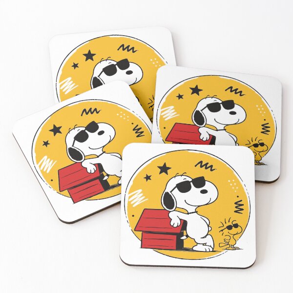 Item preview, Snoopy Joe Cool and Woodstock Retro Yellow Badge - Peanuts Comic Art designed and sold by killem667.