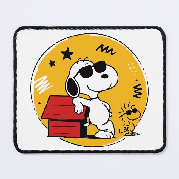 Item preview, Snoopy Joe Cool and Woodstock Retro Yellow Badge - Peanuts Comic Art designed and sold by killem667.