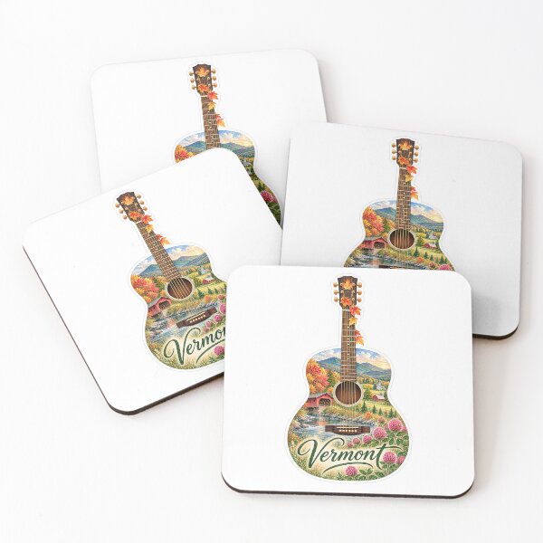 Item preview, Vermont Autumn Countryside Guitar designed and sold by Whimspired By Paxx.