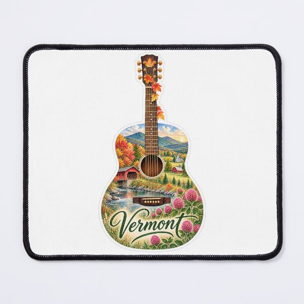 Item preview, Vermont Autumn Countryside Guitar designed and sold by Whimspired By Paxx.
