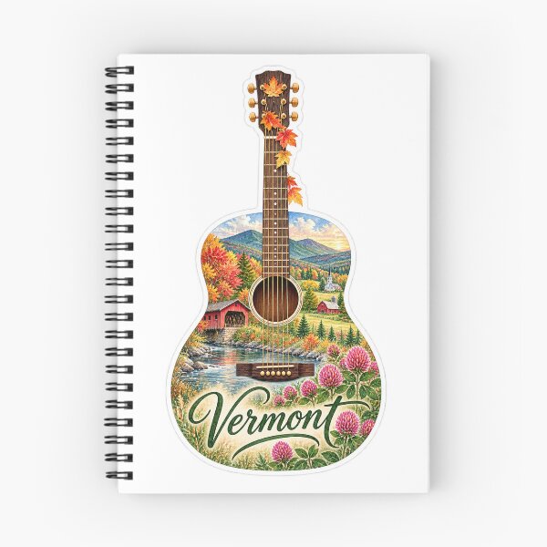 Item preview, Vermont Autumn Countryside Guitar designed and sold by Whimspired By Paxx.