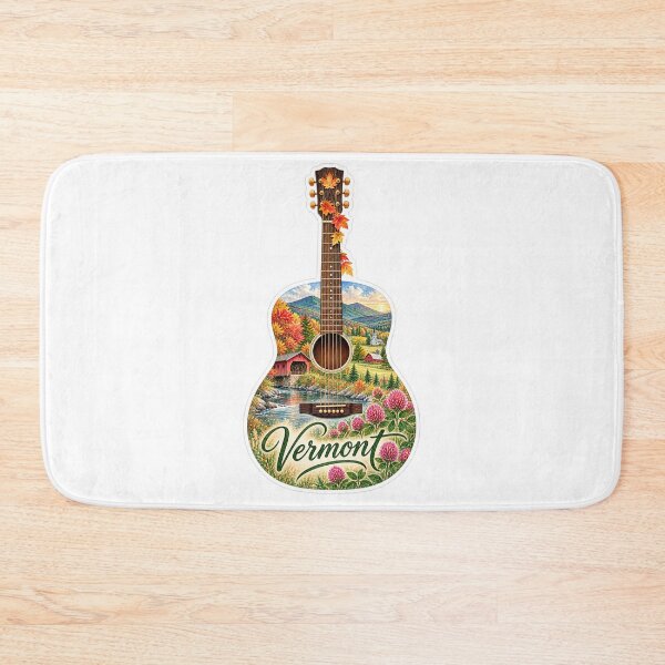 Item preview, Vermont Autumn Countryside Guitar designed and sold by Whimspired By Paxx.