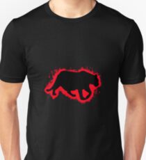 Tiger cat red and black silhouette Unisex T-Shirt