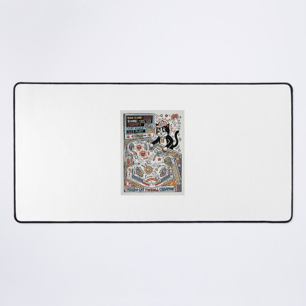 Item preview, Tuxedo Cat Pinball Champion designed and sold by PictoVibe.