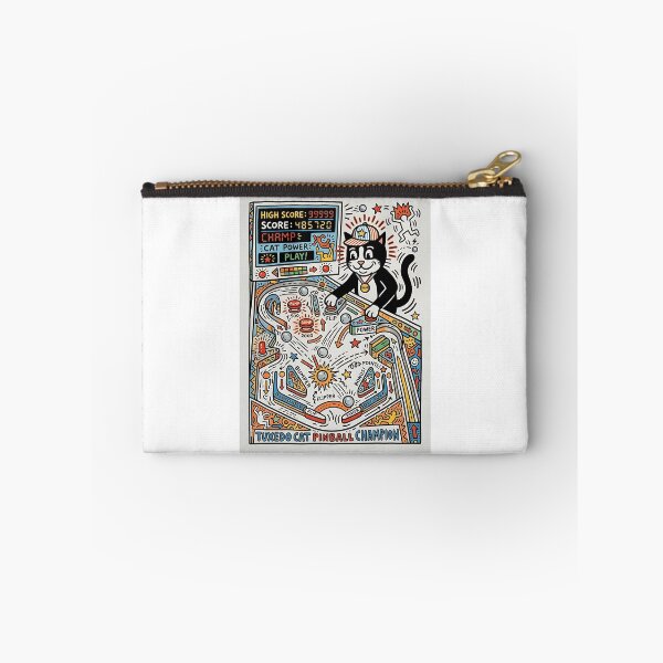 Item preview, Tuxedo Cat Pinball Champion designed and sold by PictoVibe.
