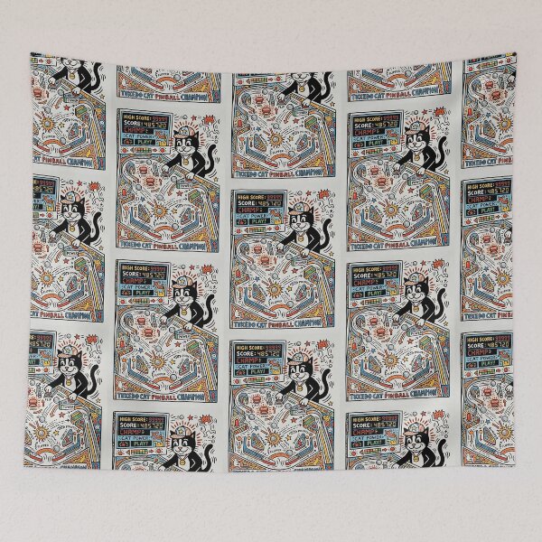 Item preview, Tuxedo Cat Pinball Champion designed and sold by PictoVibe.