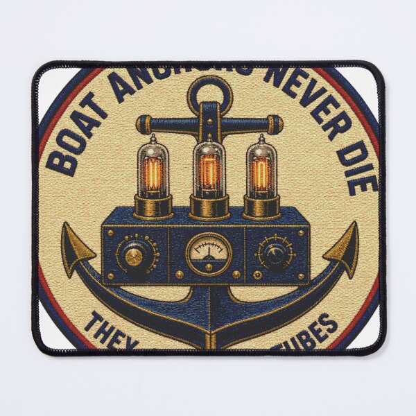 Item preview, Boat Anchors Never Die Tube Radio Patch Emblem designed and sold by BoosterShop.