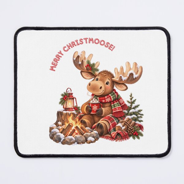Item preview, Merry Christmoose Moose with Hot Cocoa designed and sold by mycute-stickers.