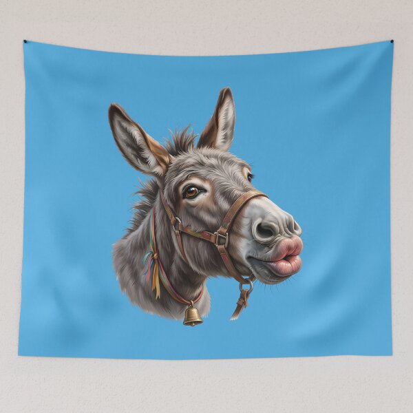 Item preview, Funny Donkey Blowing a Kiss Art designed and sold by Utopian-Magic.