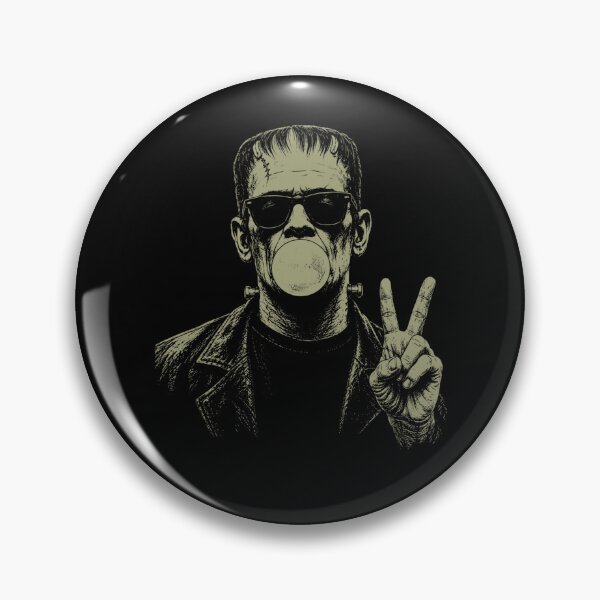 Item preview, Vintage 90s Frankenstein Blowing Bubblegum Heart Sunglasses designed and sold by JaredDeShop.