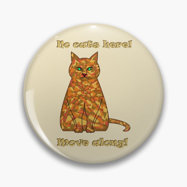 Item preview, Camouflaged cat: No cats here – move along! (Beige background) designed and sold by yuretzius.