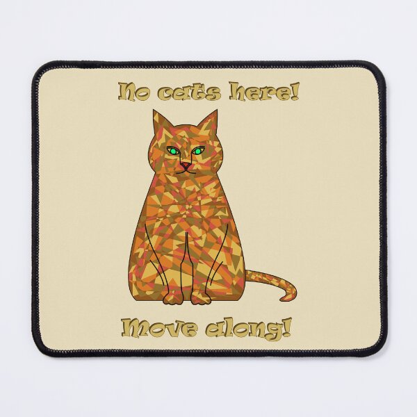 Item preview, Camouflaged cat: No cats here – move along! (Beige background) designed and sold by yuretzius.