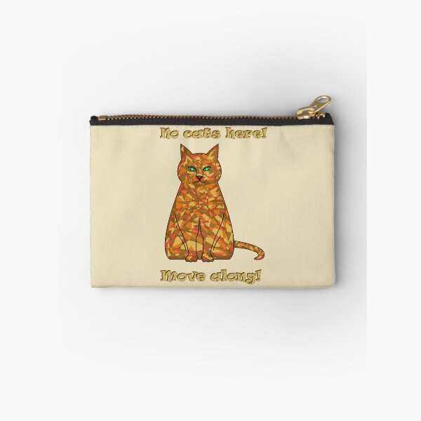 Item preview, Camouflaged cat: No cats here – move along! (Beige background) designed and sold by yuretzius.