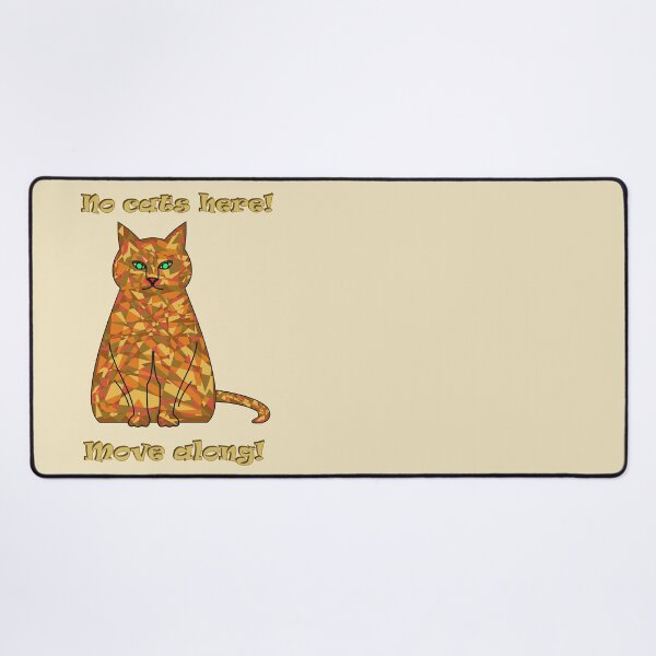 Item preview, Camouflaged cat: No cats here – move along! (Beige background) designed and sold by yuretzius.