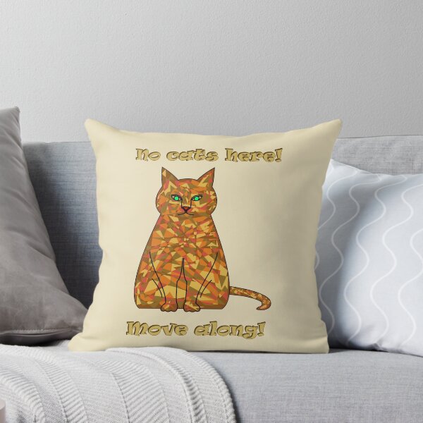 Item preview, Camouflaged cat: No cats here – move along! (Beige background) designed and sold by yuretzius.
