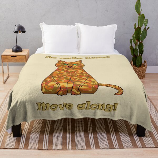 Item preview, Camouflaged cat: No cats here – move along! (Beige background) designed and sold by yuretzius.