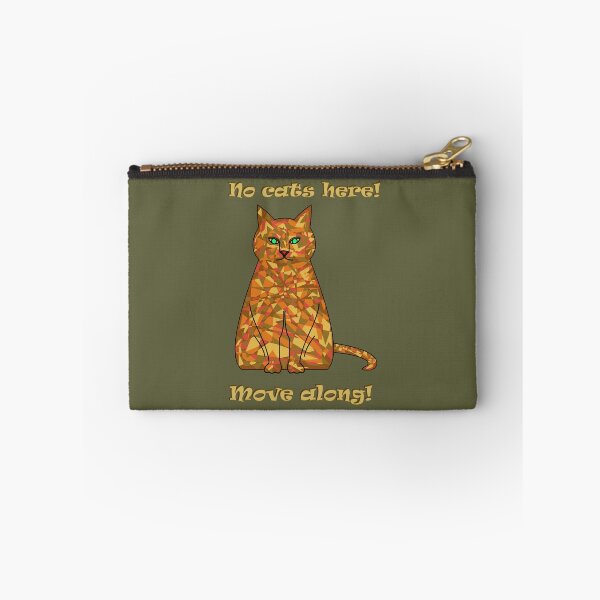 Item preview, Camouflaged cat: No cats here – move along! (Khaki background) designed and sold by yuretzius.
