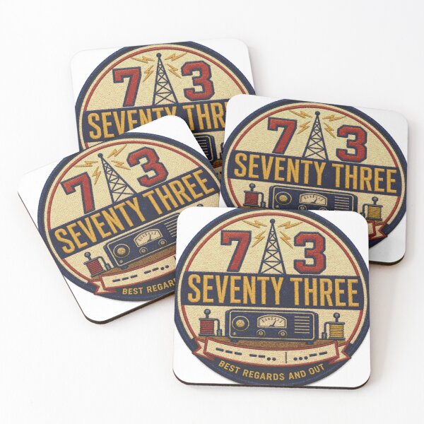 Item preview, Seventy Three Morse Code Greeting Radio Patch Emblem designed and sold by BoosterShop.