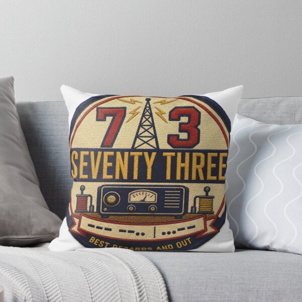 Item preview, Seventy Three Morse Code Greeting Radio Patch Emblem designed and sold by BoosterShop.
