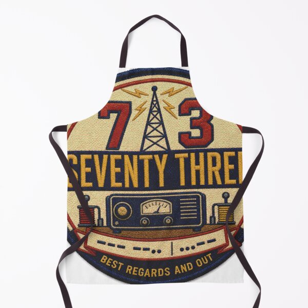 Item preview, Seventy Three Morse Code Greeting Radio Patch Emblem designed and sold by BoosterShop.