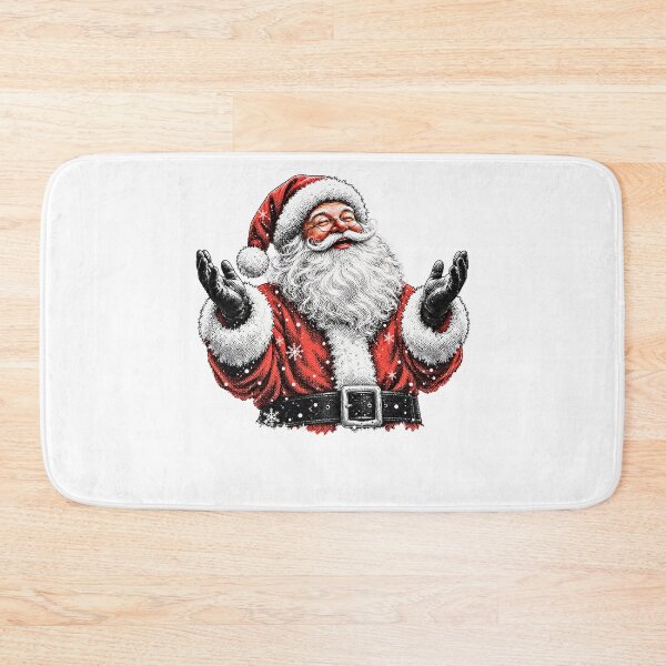 Item preview, Joyful Vintage Santa Claus Distressed Ink Snowflakes Retro Holiday designed and sold by DYAFLK.
