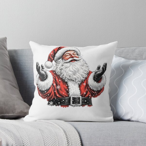 Aperçu de l'œuvre Joyeux Père Noël vintage, flocons de neige à l'encre vieillie, style rétro des fêtes créée et vendue par DYAFLK.
