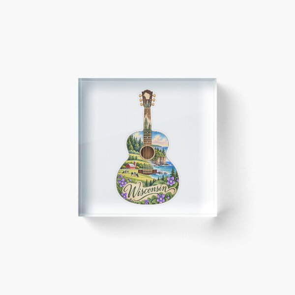Item preview, Wisconsin Northwoods and Lakes Guitar designed and sold by Whimspired By Paxx.