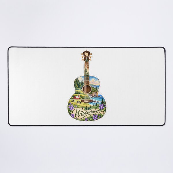Item preview, Wisconsin Northwoods and Lakes Guitar designed and sold by Whimspired By Paxx.