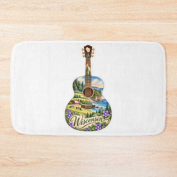 Item preview, Wisconsin Northwoods and Lakes Guitar designed and sold by Whimspired By Paxx.