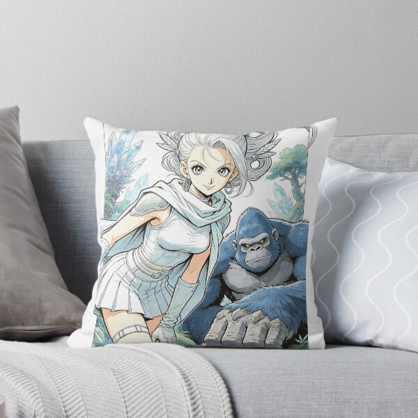Item preview, Retro-style anime girl, next to a gorilla designed and sold by EduMaru.