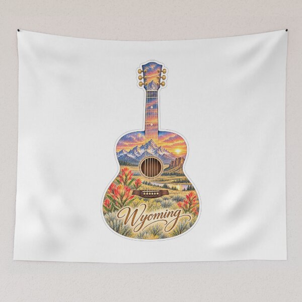 Item preview, Wyoming Wild West Guitar designed and sold by Whimspired By Paxx.