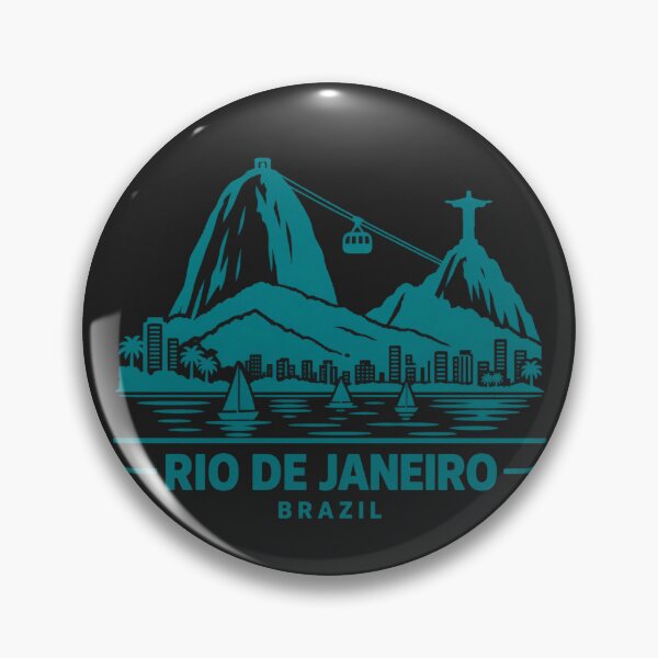 Item preview, Rio de Janeiro Brazil Line Art Skyline Poster designed and sold by CMYKStudio.