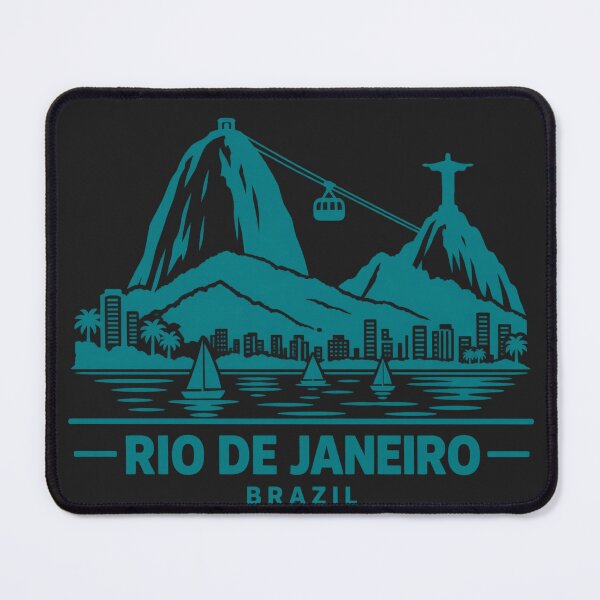 Item preview, Rio de Janeiro Brazil Line Art Skyline Poster designed and sold by CMYKStudio.