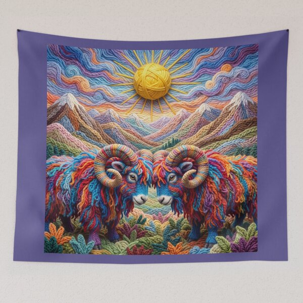 Item preview, Yarn Sheep in the Yarnald Mountains designed and sold by Tridentulus.