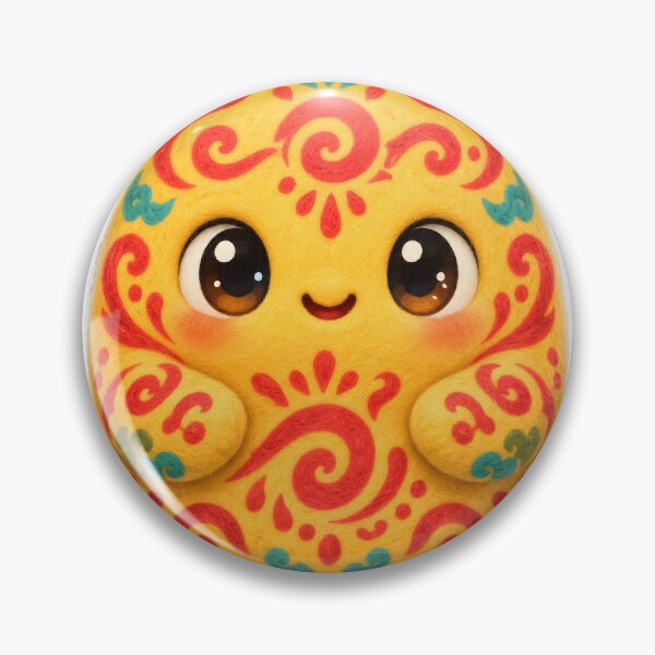 Item preview, Cute Mascot Shaped Like a Yellow Paper Talisman Scroll Covered in Red Cinnabar Brush Symbols — Marker-style Digital Illustration designed and sold by radou88.