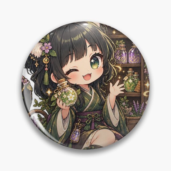 Item preview, Enchanted Forest Apothecary Chibi Girl designed and sold by InspireArtI.