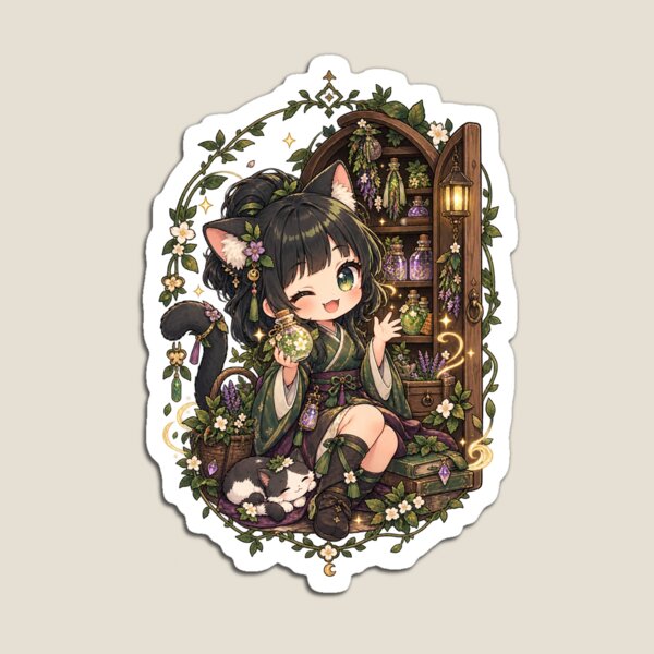 Item preview, Enchanted Forest Apothecary Chibi Girl designed and sold by InspireArtI.