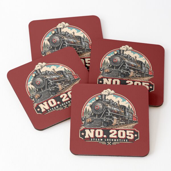 Item preview, No. 205 Steam Locomotive Vintage Train T-Shirt Design designed and sold by TZehrfeldPhotos.