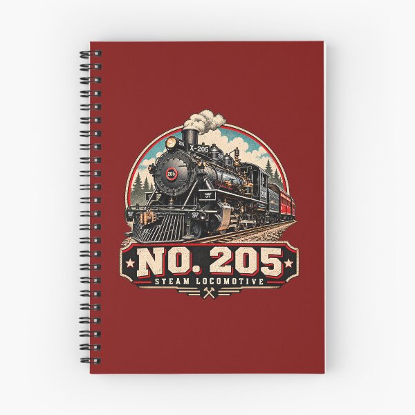 Item preview, No. 205 Steam Locomotive Vintage Train T-Shirt Design designed and sold by TZehrfeldPhotos.