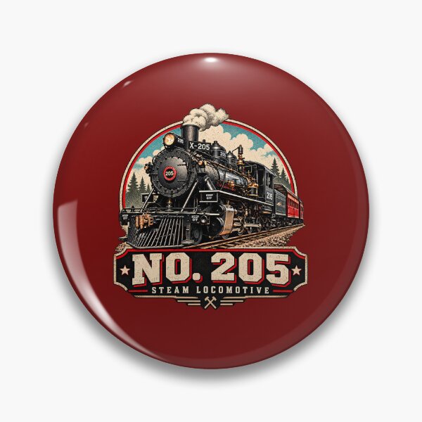 Item preview, No. 205 Steam Locomotive Vintage Train T-Shirt Design designed and sold by TZehrfeldPhotos.