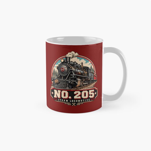 Item preview, No. 205 Steam Locomotive Vintage Train T-Shirt Design designed and sold by TZehrfeldPhotos.